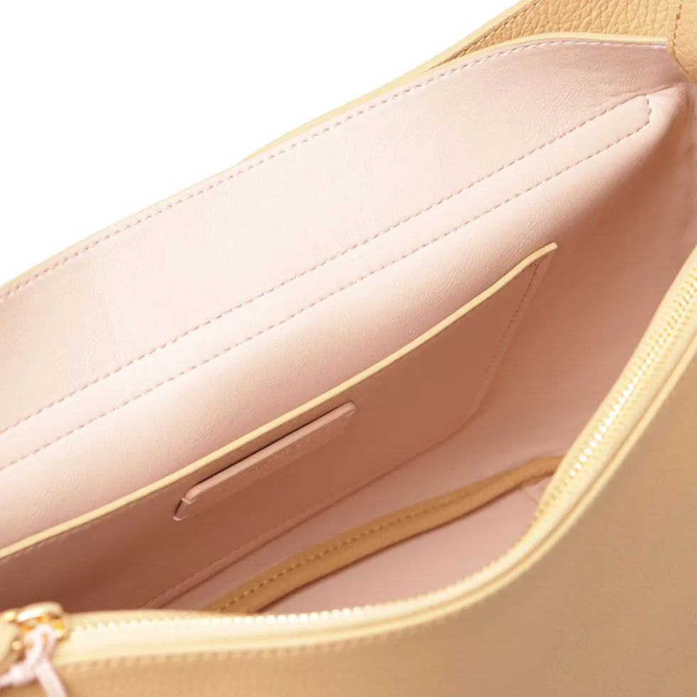 Borsa Donna a Spalla COCCINELLE linea Himma Medium in Pelle Fresh Beige