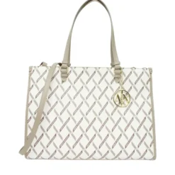 Borsa Donna a Spalla con Tracolla ARMANI EXCHANGE colore Off White - Sand
