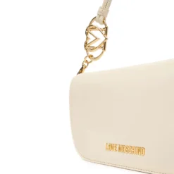 Borsa Donna a Spalla con Tracolla LOVE MOSCHINO linea Jewel Avorio