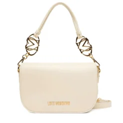Borsa Donna a Spalla con Tracolla LOVE MOSCHINO linea Jewel Avorio