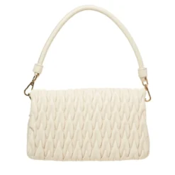 Borsa Donna a Spalla con Tracolla LOVE MOSCHINO Trapuntata Avorio