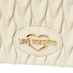 Borsa Donna a Spalla con Tracolla LOVE MOSCHINO Trapuntata Avorio