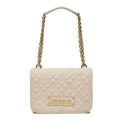 Borsa Donna a Spalla con Tracolla LOVE MOSCHINO linea Quilted colore Avorio
