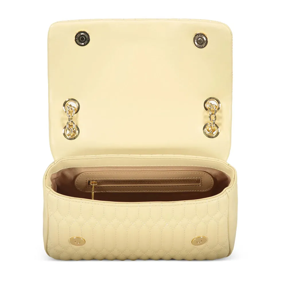 Borsa Donna a Spalla e a Tracolla LOVE MOSCHINO linea Bubby Love in Ecopelle color Burro