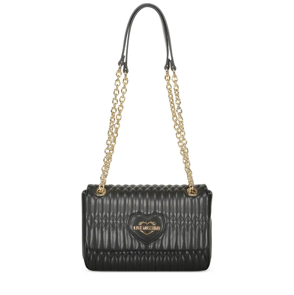 Borsa Donna a Spalla e a Tracolla LOVE MOSCHINO linea Bubby Love in Ecopelle Nera