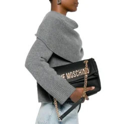 Borsa Donna a Spalla e a Tracolla LOVE MOSCHINO Nera con Maxi Logo