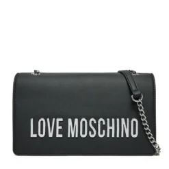 Borsa Donna a Spalla e a Tracolla LOVE MOSCHINO linea Bold Bag colore Nero e Nikel