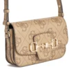 Borsa Donna a Spalla e Tracolla GUESS Linea Janie colore Latte Logo