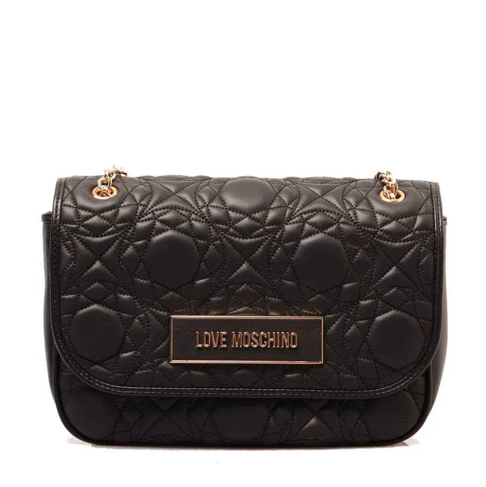 Borsa Donna a Spalla e Tracolla LOVE MOSCHINO in Nappa Trapuntata Nera