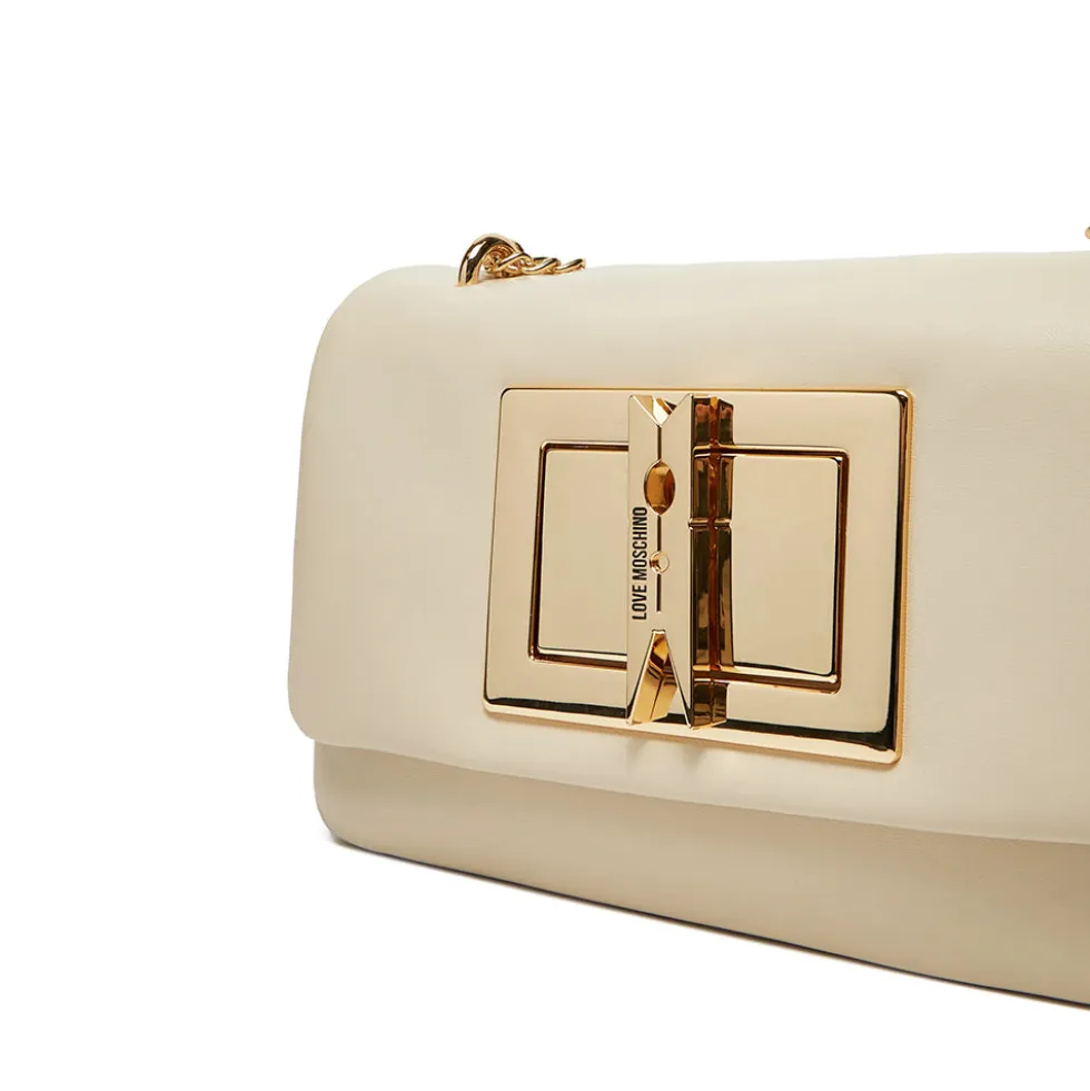 Borsa Donna a Spalla e Tracolla LOVE MOSCHINO linea Clothespin Avorio