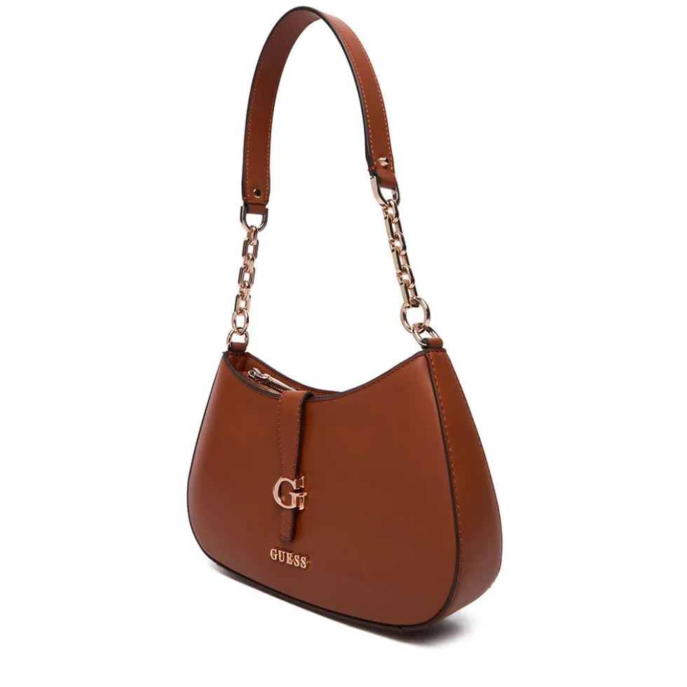 Borsa Donna a Spalla GUESS Linea Carrie Colore Cuoio