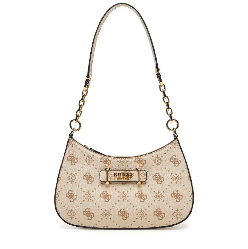 Borsa Donna a Spalla GUESS Linea Carrie Colore Vanilla Logo
