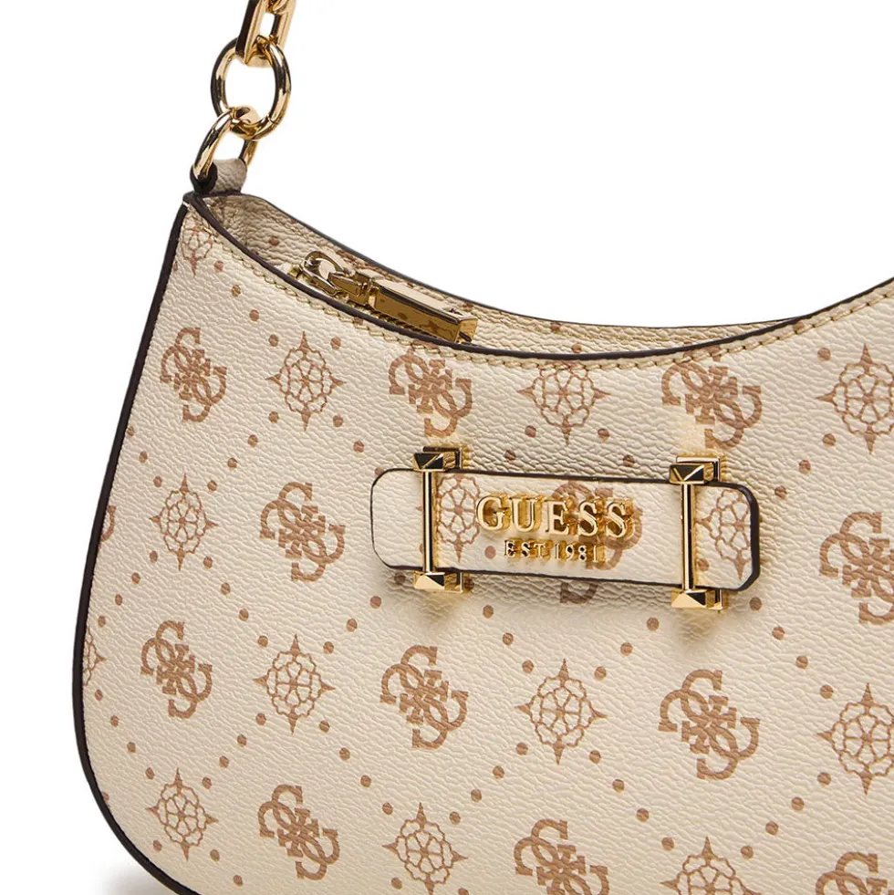 Borsa Donna a Spalla GUESS Linea Carrie Colore Vanilla Logo