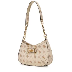 Borsa Donna a Spalla GUESS Linea Carrie Colore Vanilla Logo