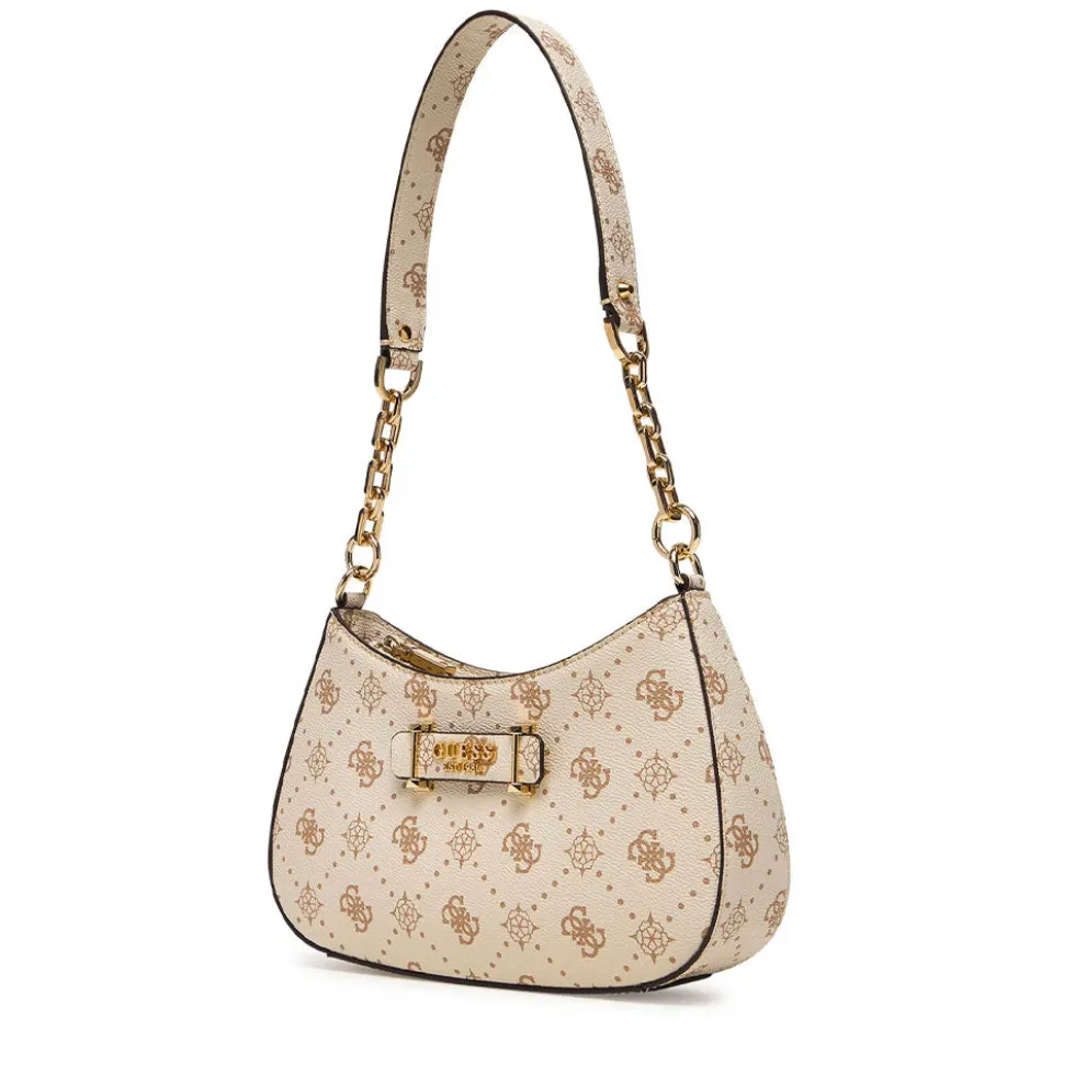 Borsa Donna a Spalla GUESS Linea Carrie Colore Vanilla Logo