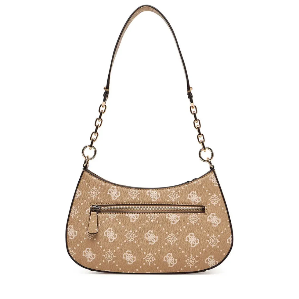 Borsa Donna a Spalla GUESS Linea Carrie Colore Biscotti Logo
