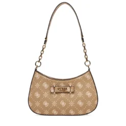 Borsa Donna a Spalla GUESS Linea Carrie Colore Biscotti Logo