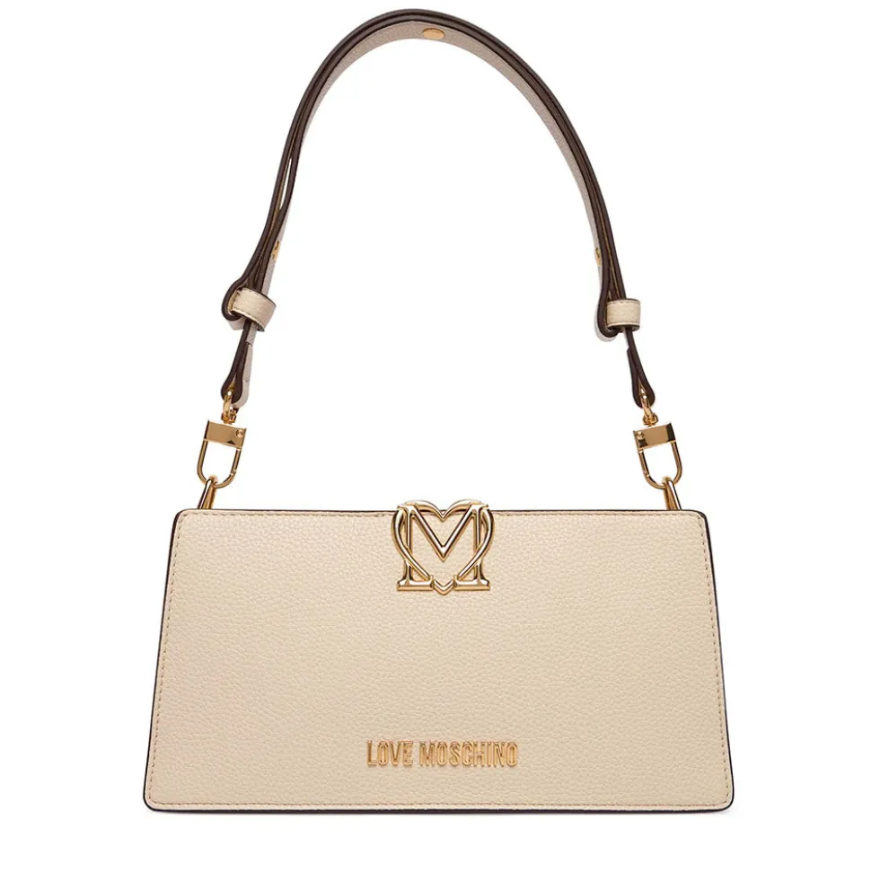 Borsa Donna a Spalla LOVE MOSCHINO linea Soft Sculpt Avorio