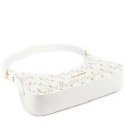 Borsa Donna a Spalla LOVE MOSCHINO linea Daisy in Ecopelle e Rafia Bianca