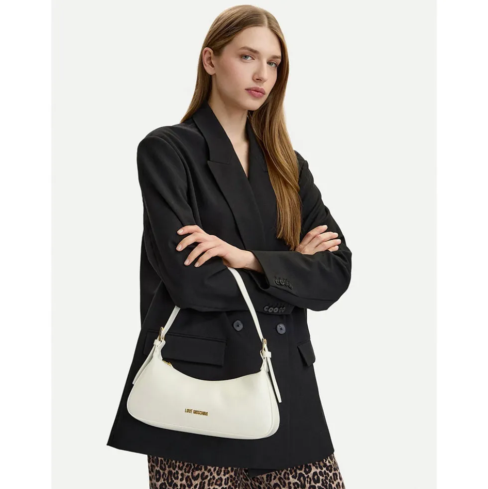 Borsa Donna a Spalla LOVE MOSCHINO in Ecopelle Soft Bianco