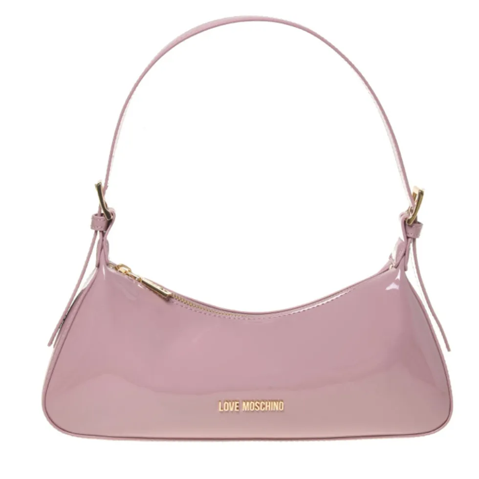 Borsa Donna a Spalla LOVE MOSCHINO in Ecopelle Effetto Vernice Rosa