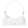 Borsa Donna a Spalla LOVE MOSCHINO in Ecopelle Effetto Vernice Bianca