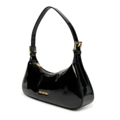 Borsa Donna a Spalla LOVE MOSCHINO in Ecopelle Effetto Vernice Nera