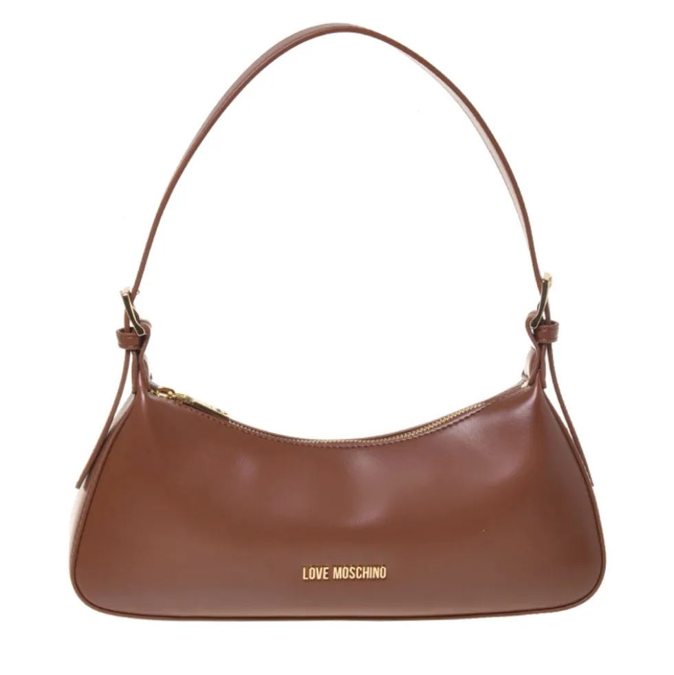 Borsa Donna a Spalla LOVE MOSCHINO in Ecopelle Soft Marrone