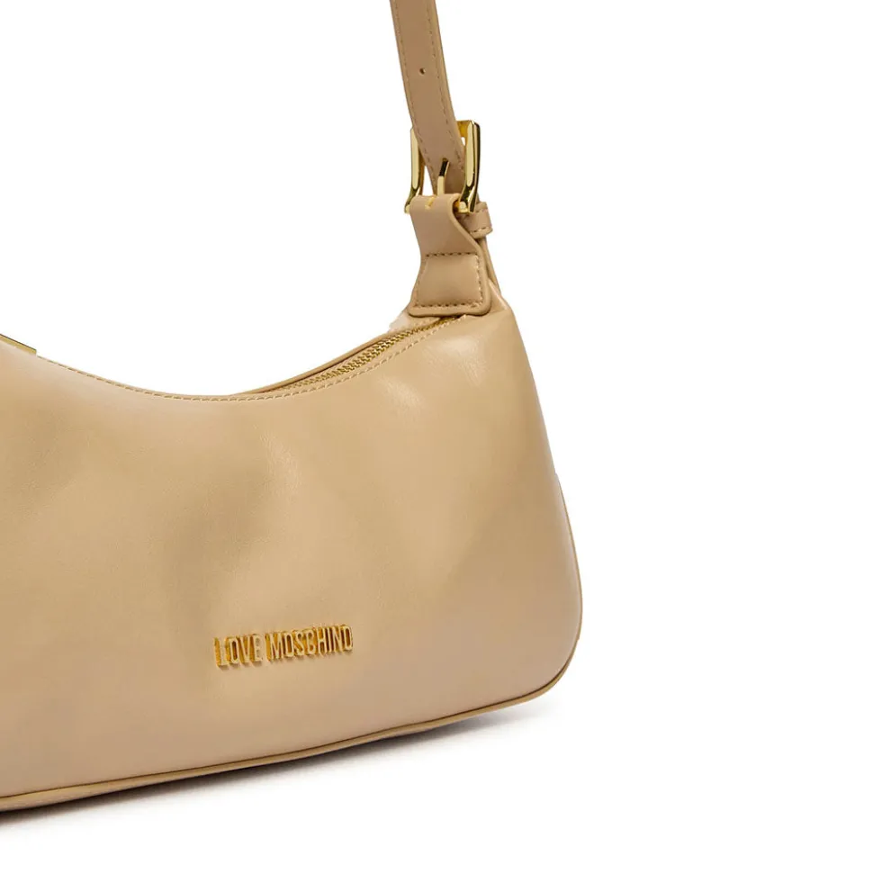 Borsa Donna a Spalla LOVE MOSCHINO in Ecopelle Soft Taupe