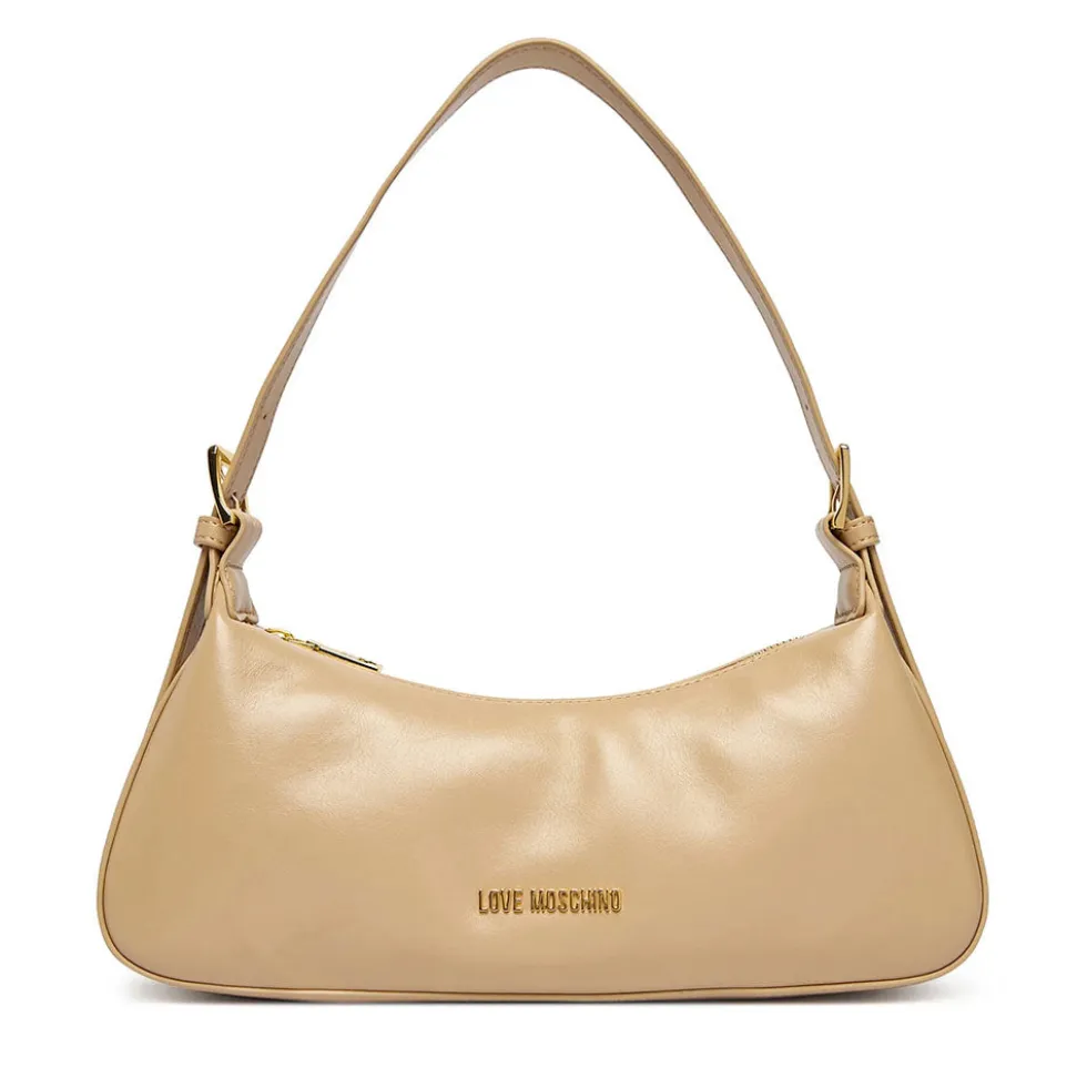 Borsa Donna a Spalla LOVE MOSCHINO in Ecopelle Soft Taupe
