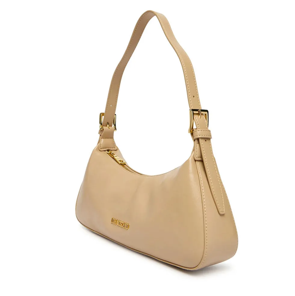 Borsa Donna a Spalla LOVE MOSCHINO in Ecopelle Soft Taupe