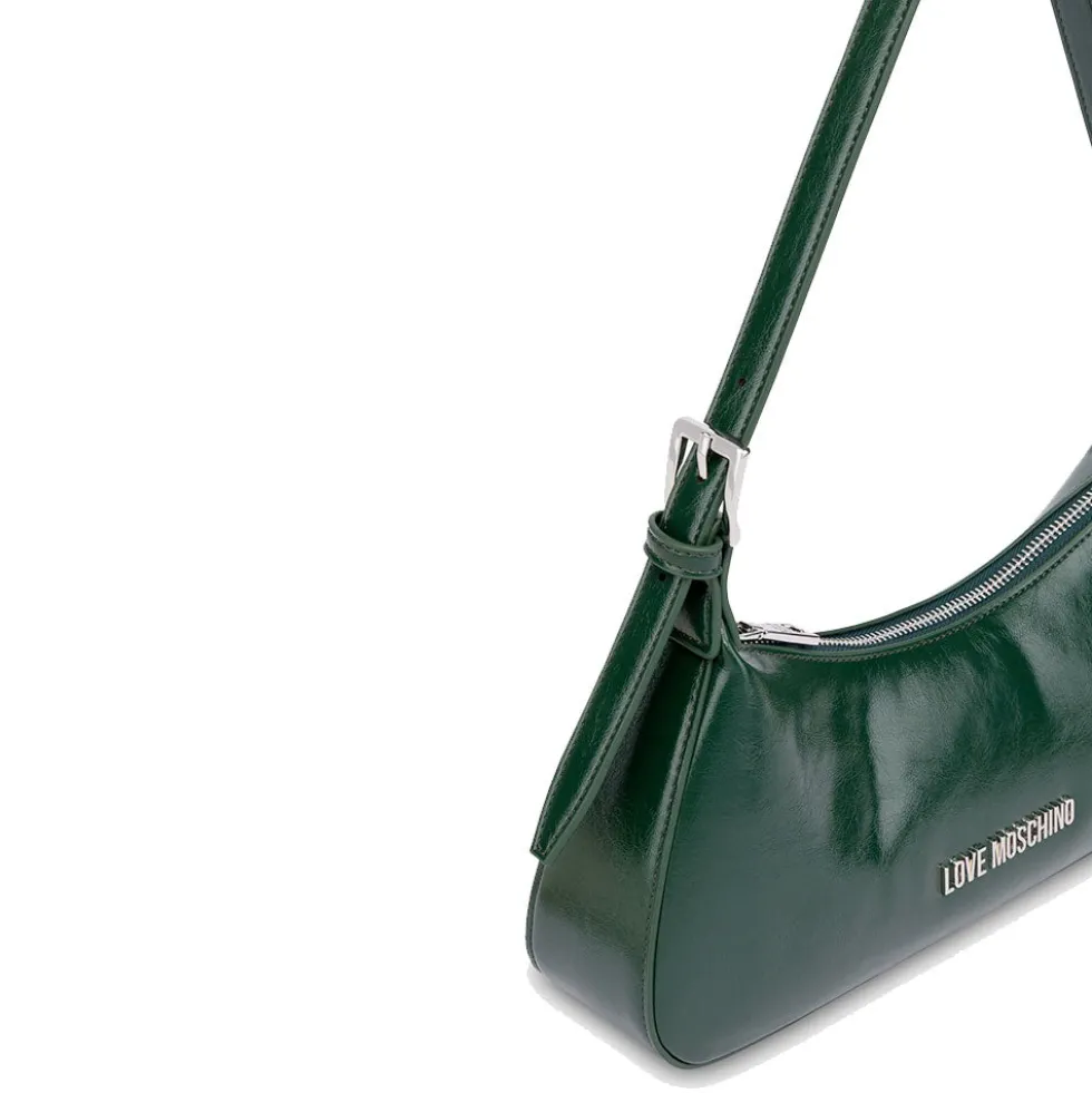 Borsa Donna a Spalla LOVE MOSCHINO in Ecopelle Soft Verde Scuro