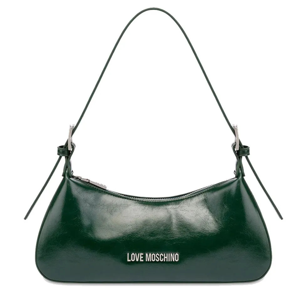 Borsa Donna a Spalla LOVE MOSCHINO in Ecopelle Soft Verde Scuro