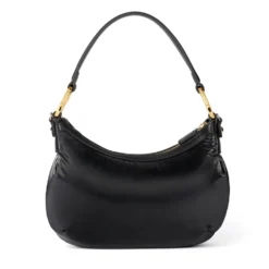 Borsa Donna a Spalla Media BRACCIALINI linea Beth Puffy in Nylon Nero