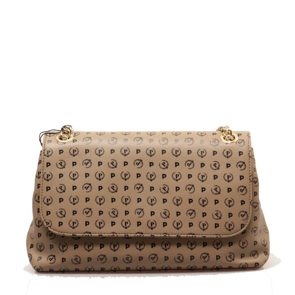 Borsa Donna a Spalla POLLINI Linea Heritage Soft Taupe e Nero
