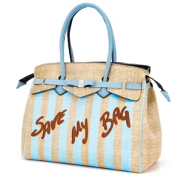 Borsa Donna a Spalla SAVE MY BAG in Lycra linea Miss Misura XL Colore Azzurro