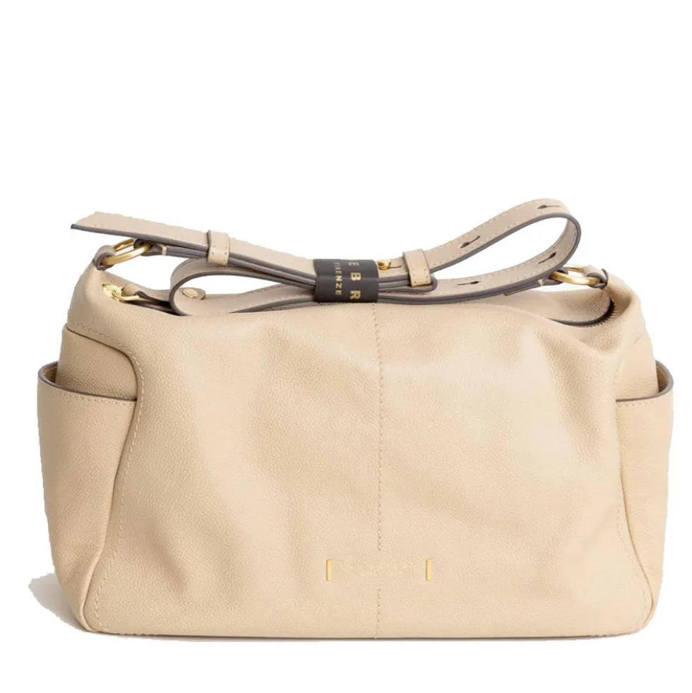 Borsa Donna a Spalla THE BRIDGE linea Letizia in Pelle color Burro