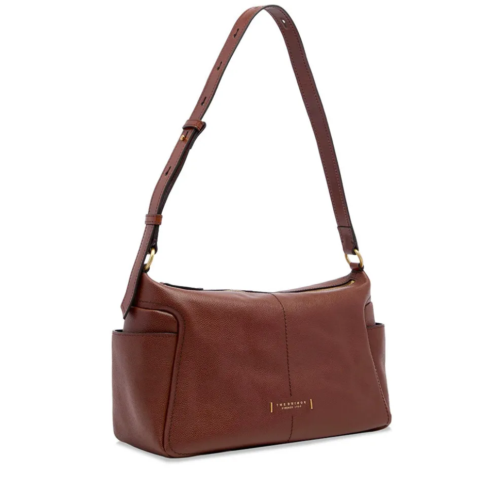Borsa Donna a Spalla THE BRIDGE linea Letizia in Pelle Marrone