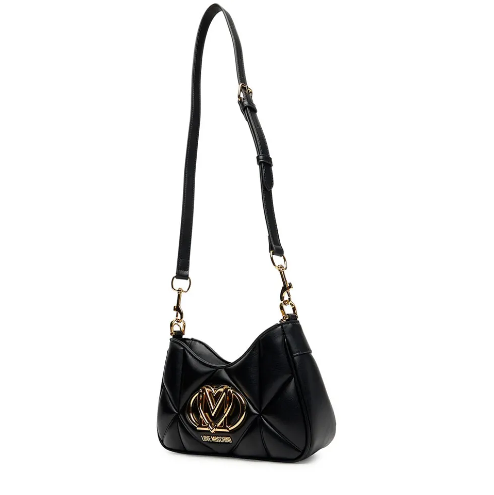 Borsa Donna a Spalla Trapuntata LOVE MOSCHINO linea Embossed Nera
