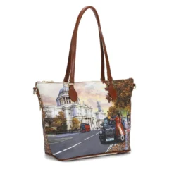 Borsa Donna a Spalla Y NOT YES-396 stampa London Tourist