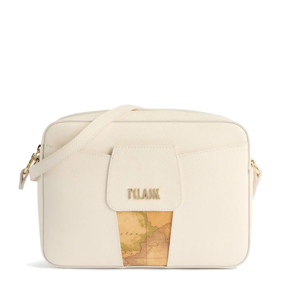 Borsa Donna a Tracolla 1A Classe Alviero Martini linea Bloom City Avorio LD31
