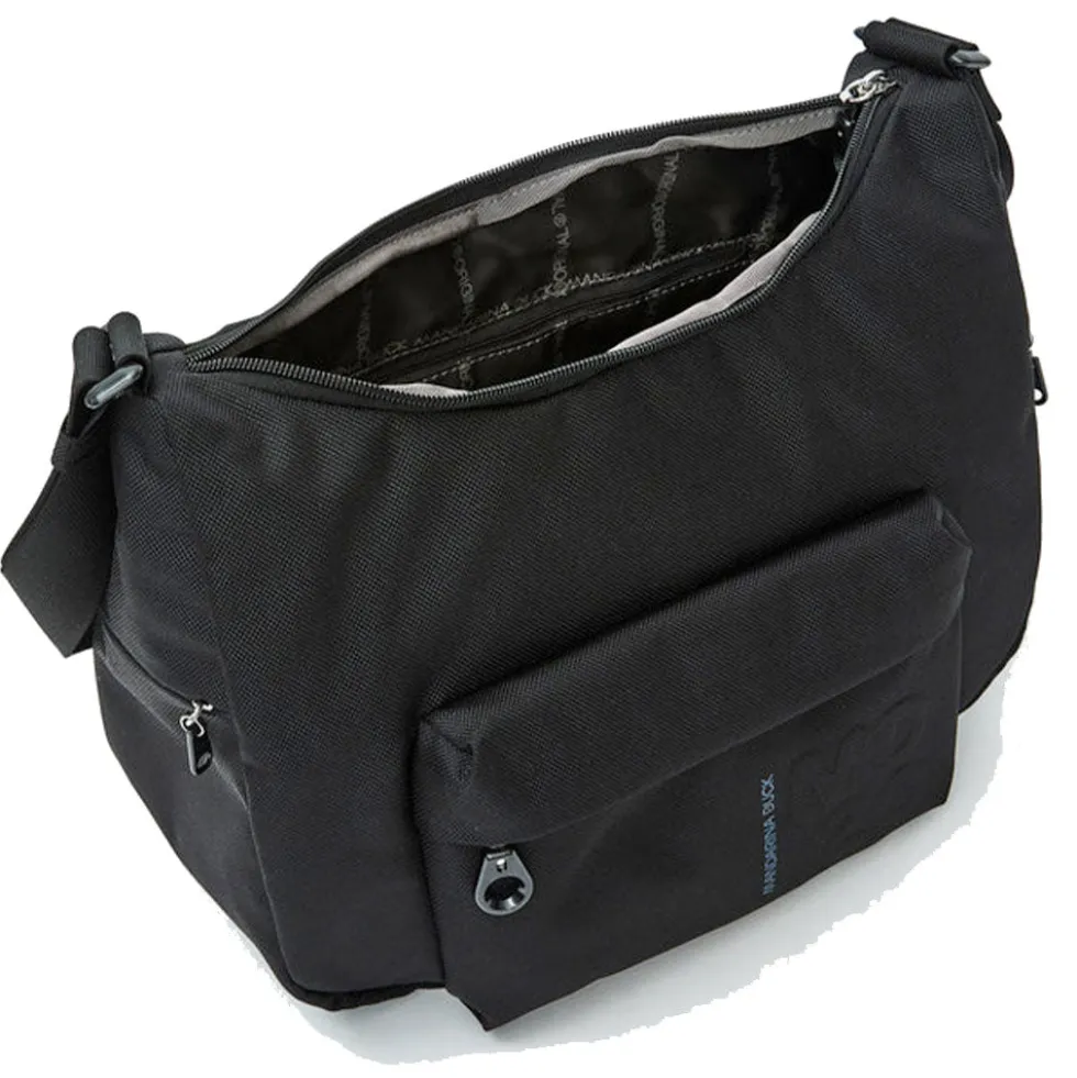 Borsa Donna a Tracolla a Mezzaluna MANDARINA DUCK in Tessuto Linea MD20 Colore Nero