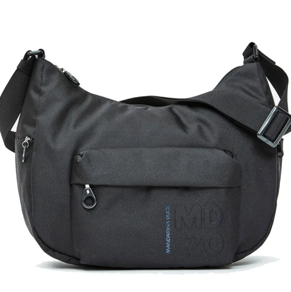 Borsa Donna a Tracolla a Mezzaluna MANDARINA DUCK in Tessuto Linea MD20 Colore Nero