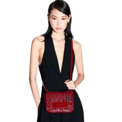 Borsa Donna a Tracolla ARMANI EXCHANGE colore Red Dahlia Lucido Linea Liz