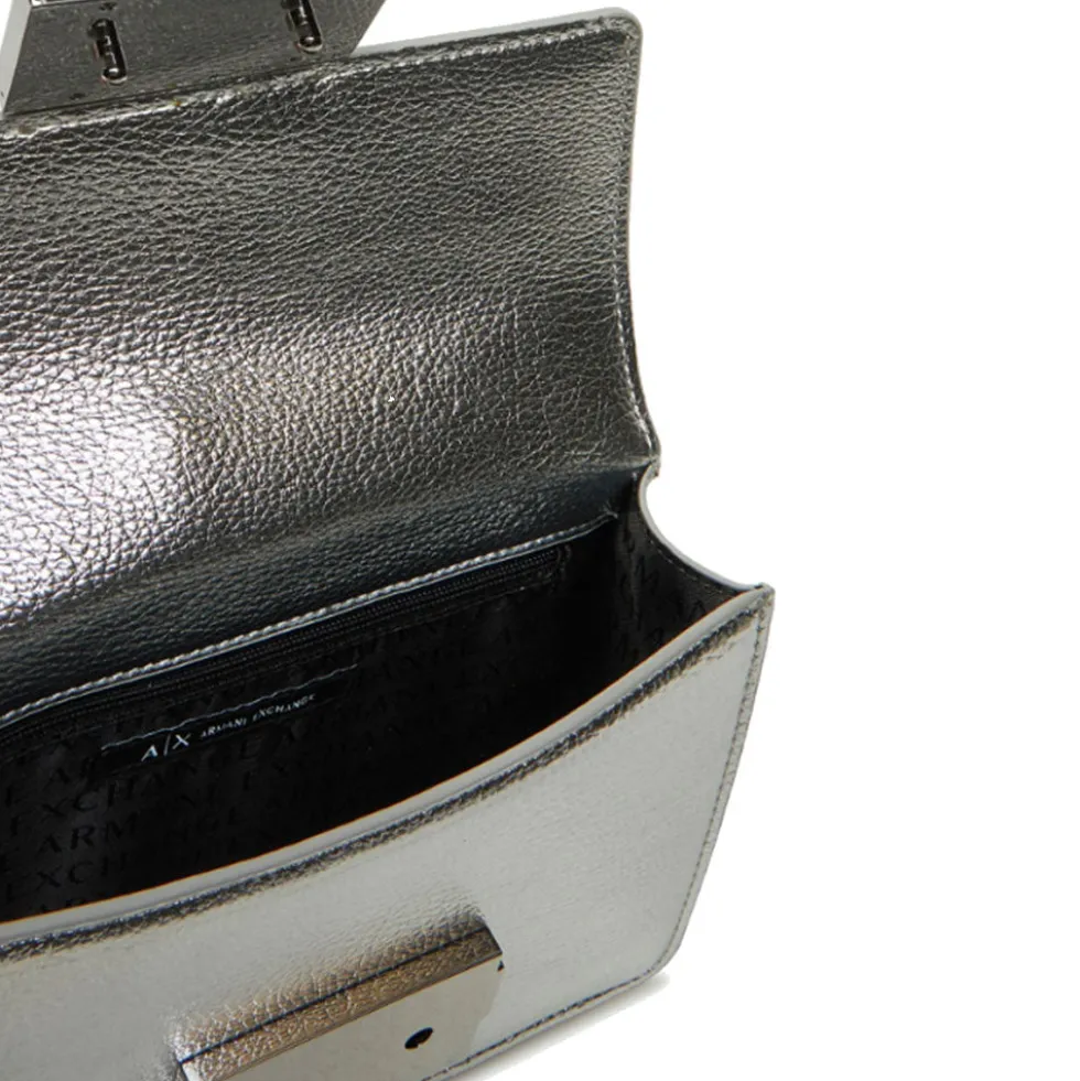 Borsa Donna a Tracolla ARMANI EXCHANGE Linea Jodie Chiusa con Pattina colore Silver