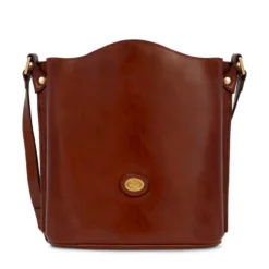 Borsa Donna a Tracolla a Secchiello THE BRIDGE in Pelle Marrone linea Story