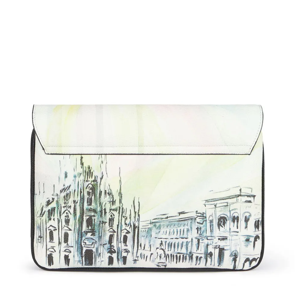 Borsa Donna a Tracolla BRACCIALINI linea Cartoline stampa Milano