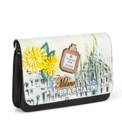 Borsa Donna a Tracolla BRACCIALINI linea Cartoline stampa Milano
