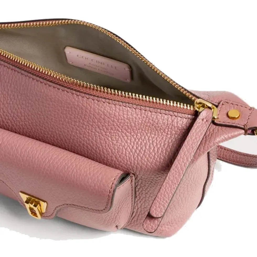 Borsa Donna a Tracolla COCCINELLE in Pelle Winter Rose Linea Beat Generation Mini