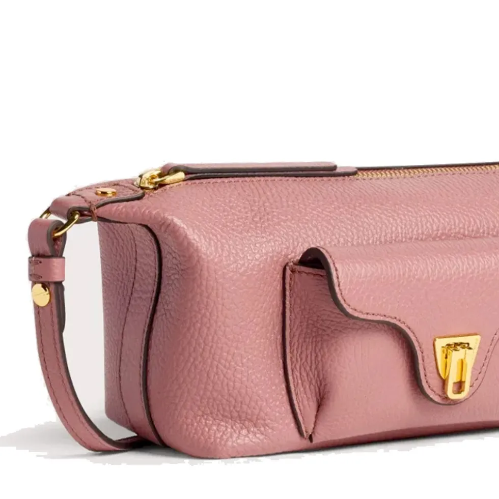 Borsa Donna a Tracolla COCCINELLE in Pelle Winter Rose Linea Beat Generation Mini